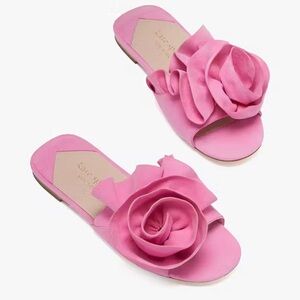 Kate Spade Pink Flourish slide sandals